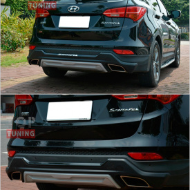 Накладка на задний бампер TECH Design TS на Hyundai Santa Fe 3 (DM)